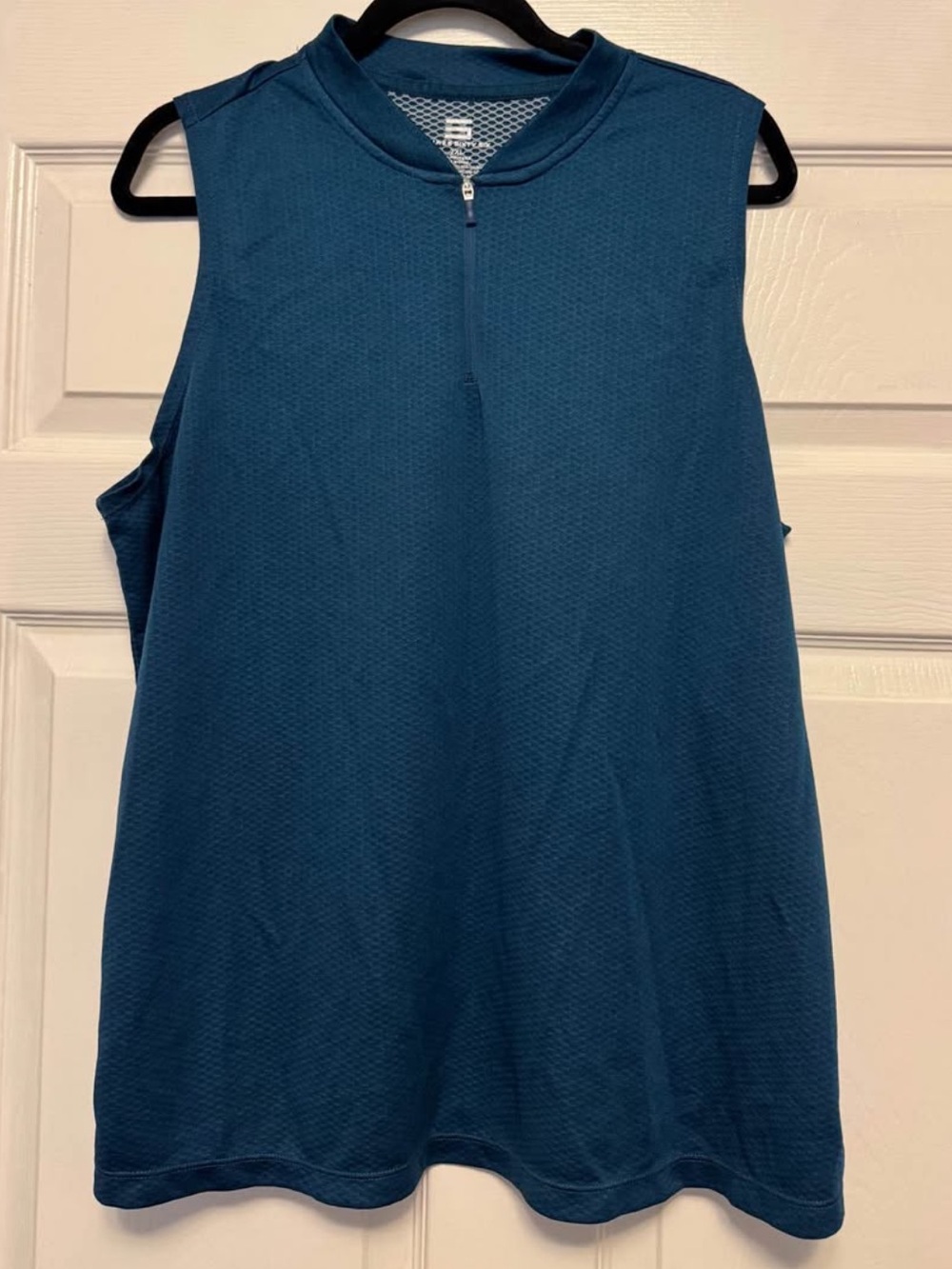 Women’s Sleeveless Half-Zip Athletic Tank Top - Teal
